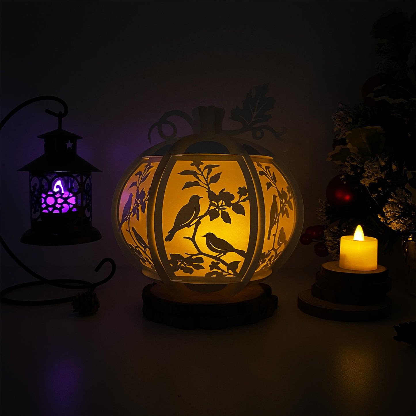 Pumpkin Bird - 3D Pumpkin Lantern File  - Cricut File  - VEKTOR KRAFT