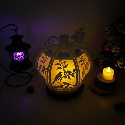 Pumpkin Bird - 3D Pumpkin Lantern File  - Cricut File  - VEKTOR KRAFT