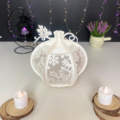 Pumpkin Christmas Snowman - 3D Pumpkin Lantern File  - Cricut File  - VEKTOR KRAFT