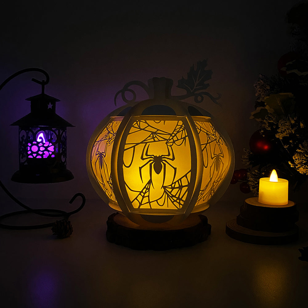 Pumpkin Spider - 3D Pumpkin Lantern File  - Cricut File  - VEKTOR KRAFT