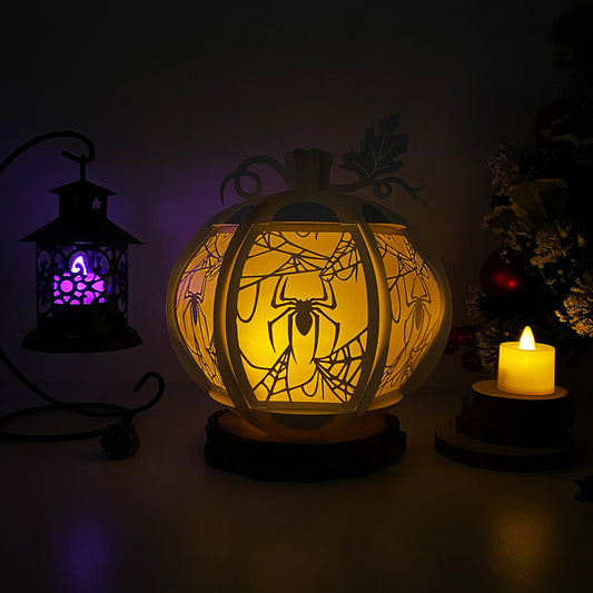 Pumpkin Spider - 3D Pumpkin Lantern File  - Cricut File  - VEKTOR KRAFT