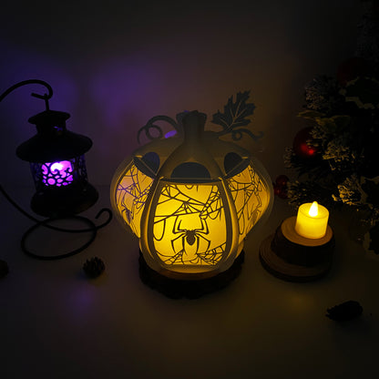 Pumpkin Spider - 3D Pumpkin Lantern File  - Cricut File  - VEKTOR KRAFT