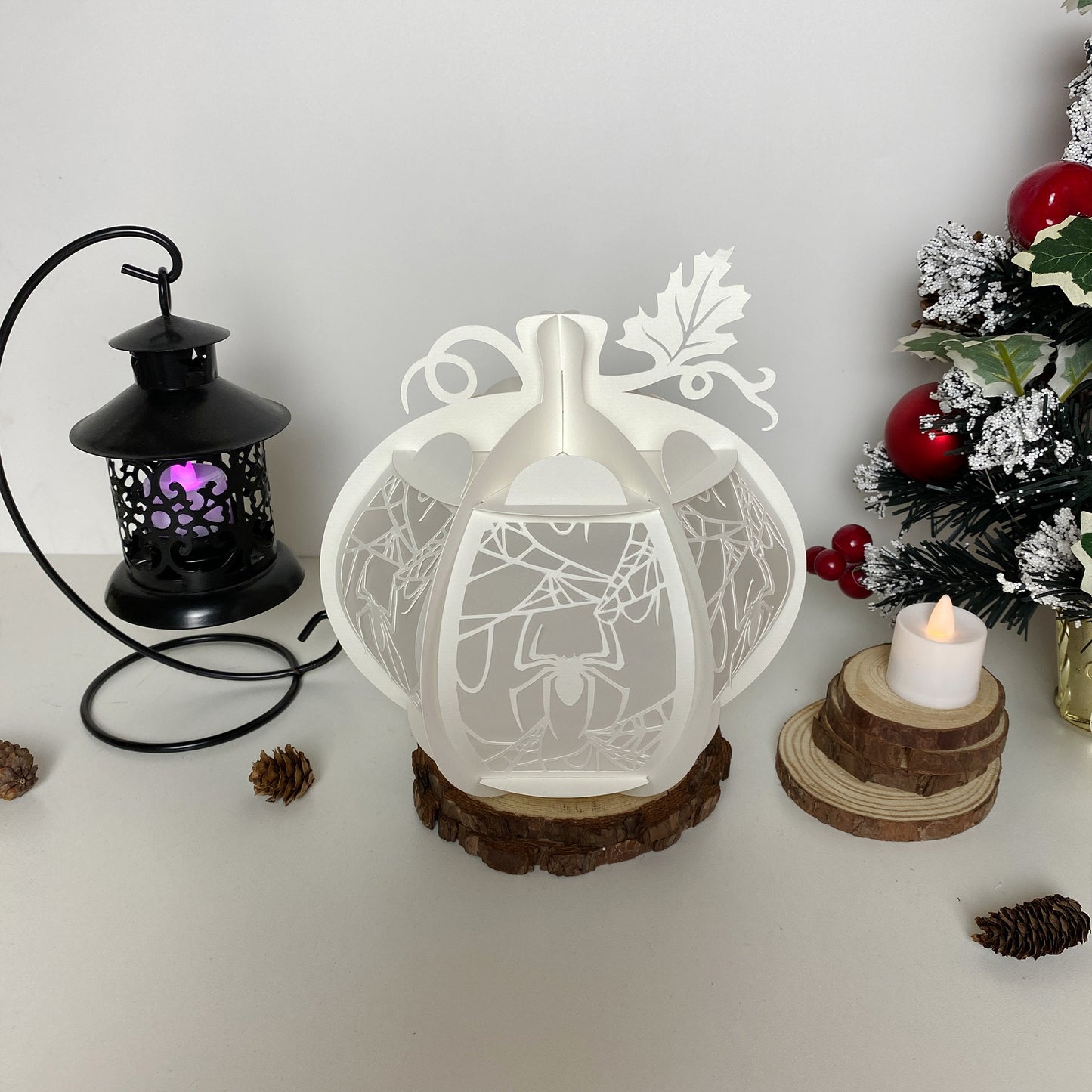 Pumpkin Spider - 3D Pumpkin Lantern File  - Cricut File  - VEKTOR KRAFT