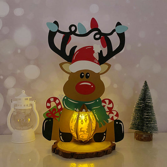Reindeer 1 - 3D Christmas Lantern File - Cricut File  - VEKTOR KRAFT