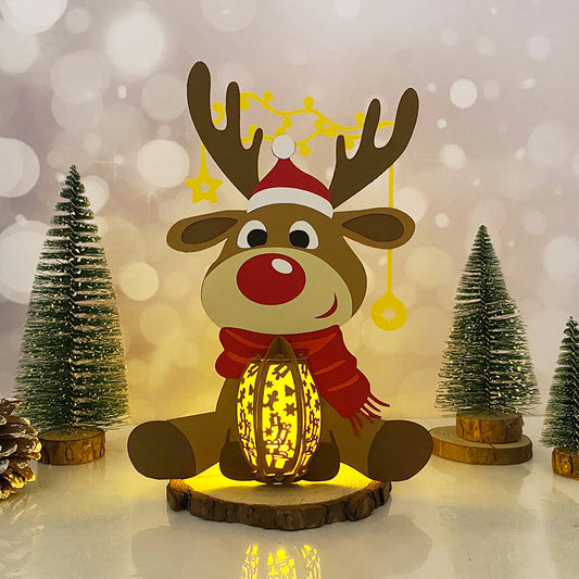 Reindeer Reindeer - 3D Christmas Lantern File - Cricut File  - VEKTOR KRAFT