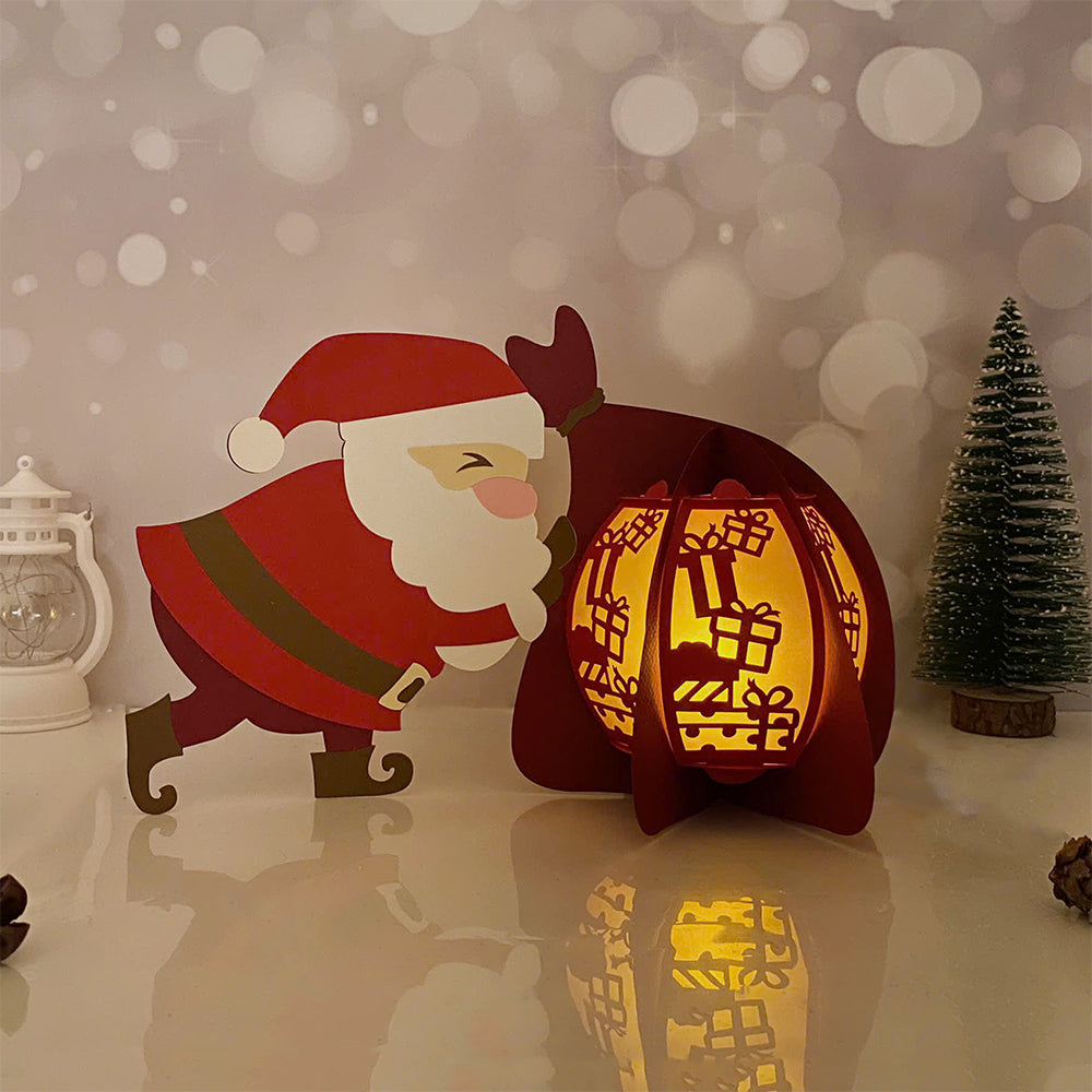 Santa 2 - 3D Christmas Lantern File - Cricut File  - VEKTOR KRAFT