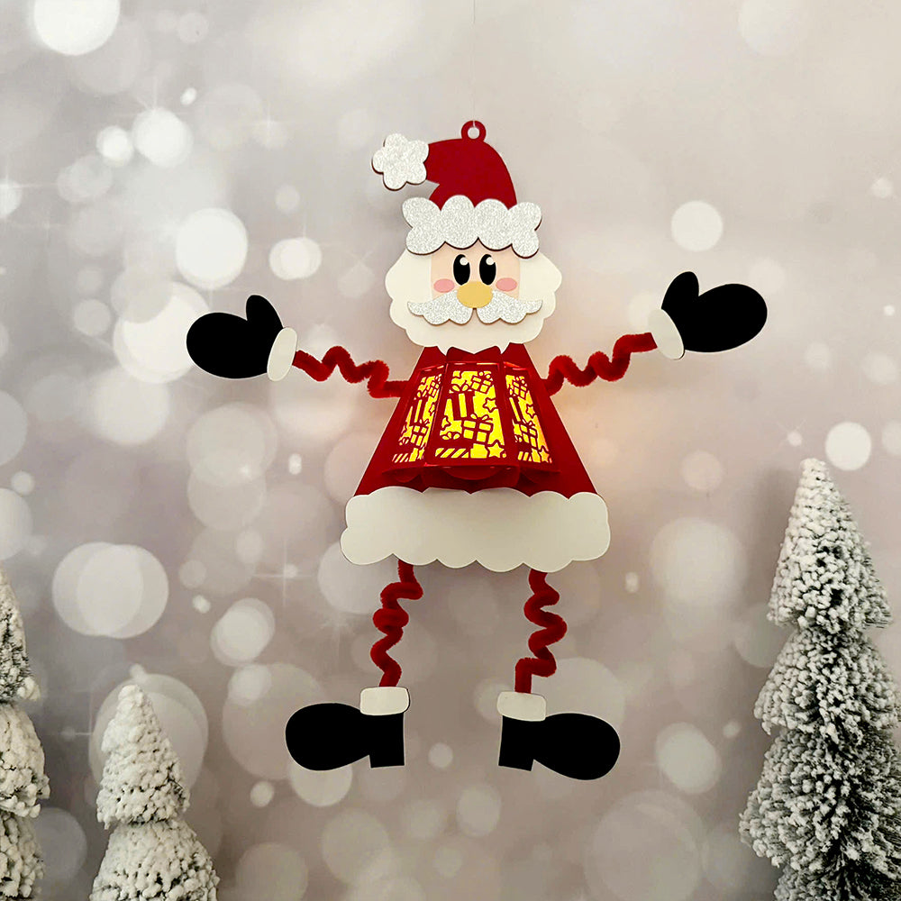 Santa Hanging - 3D Christmas Lantern File - Cricut File  - VEKTOR KRAFT