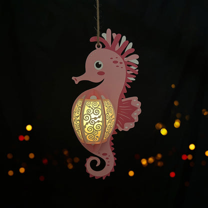 Seahorse 2 – 3D Lantern SVG File for Cricut & Silhouette