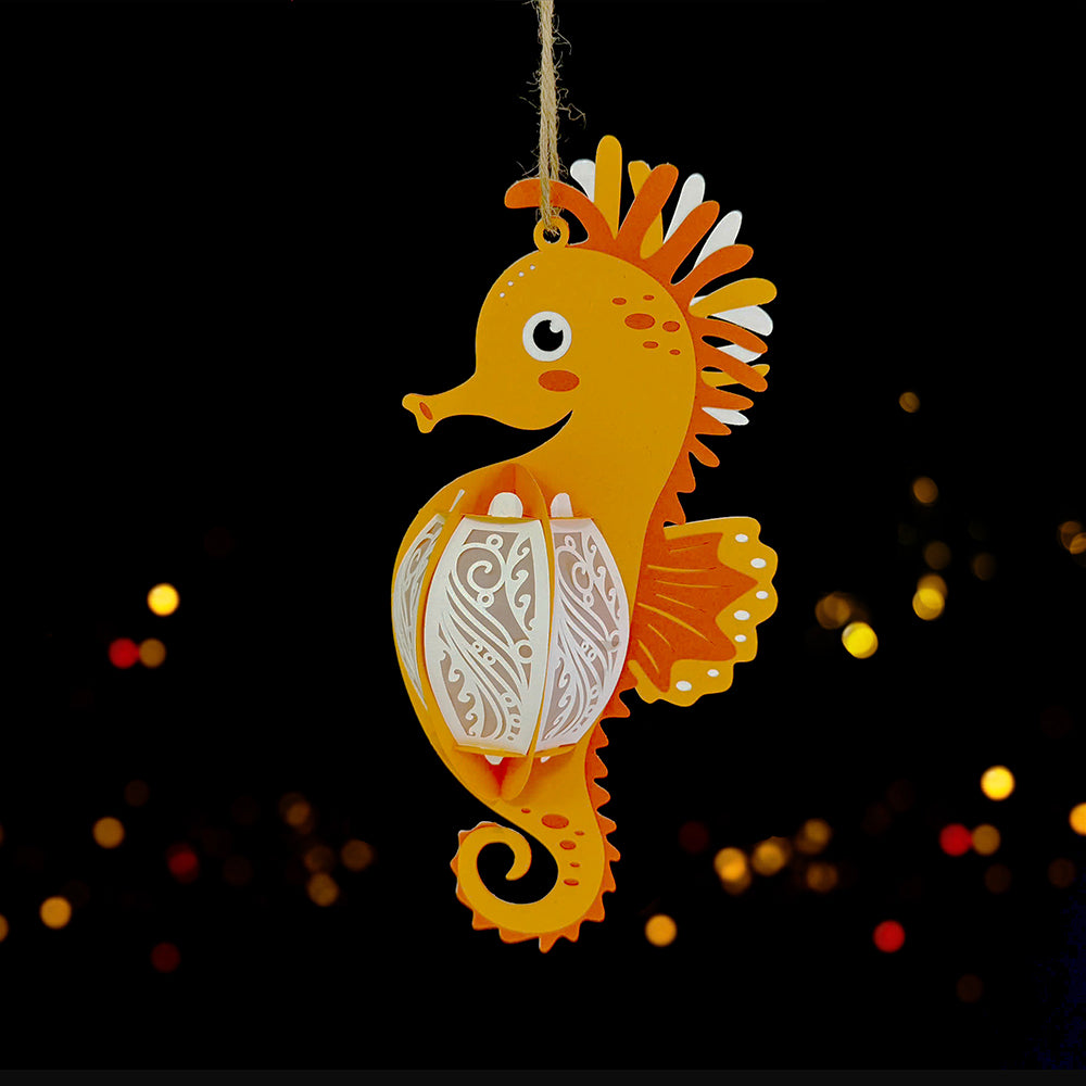 Seahorse 3 – 3D Lantern SVG File for Cricut & Silhouette