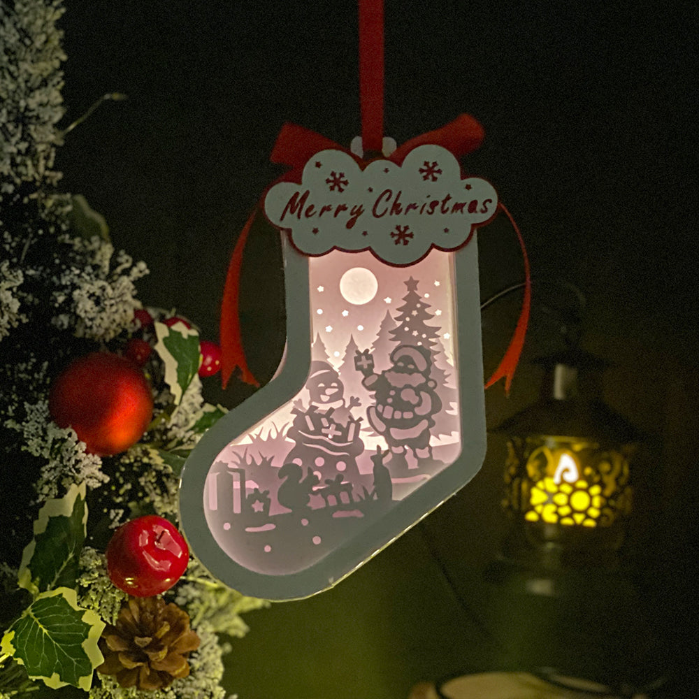 Xmas 2 - 3D Sock Lantern File  - Cricut File  - VEKTOR KRAFT