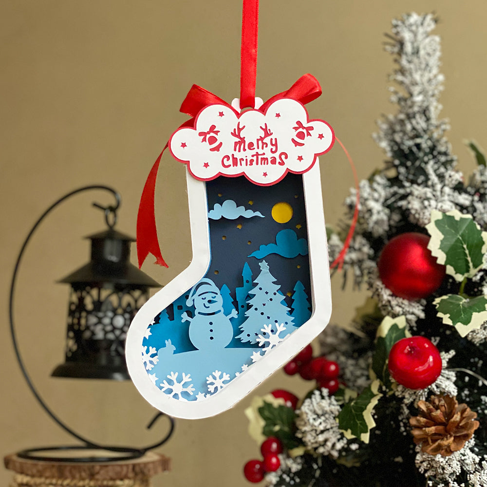 Xmas 4 - 3D Sock Lantern File  - Cricut File  - VEKTOR KRAFT