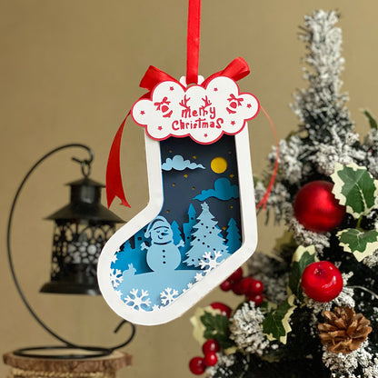 Xmas 4 - 3D Sock Lantern File  - Cricut File  - VEKTOR KRAFT