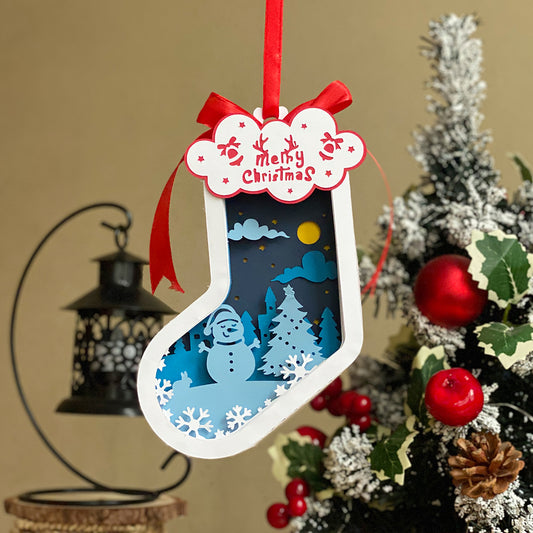 Xmas 4 - 3D Sock Lantern File  - Cricut File  - VEKTOR KRAFT