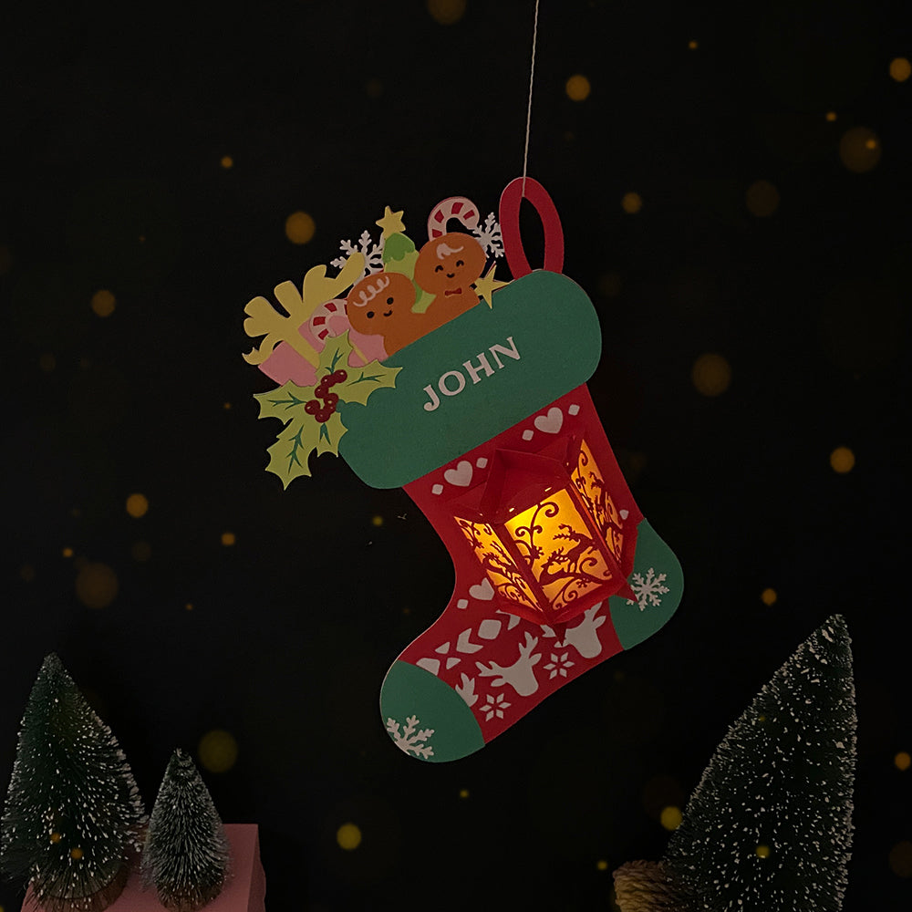 Socks Custom - 3D Christmas Lantern File - Cricut File  - VEKTOR KRAFT
