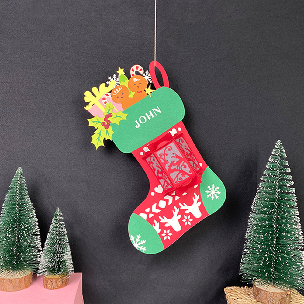 Socks Custom - 3D Christmas Lantern File - Cricut File  - VEKTOR KRAFT