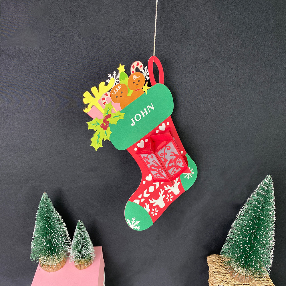 Socks Custom - 3D Christmas Lantern File - Cricut File  - VEKTOR KRAFT