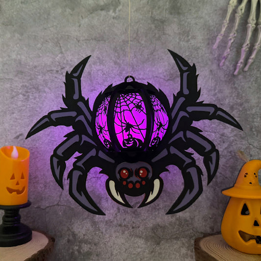 Halloween Spider 2 - 3D Halloween Paper Lantern File - Cricut File  - VEKTOR KRAFT