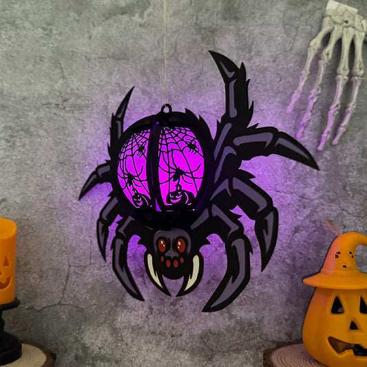 Halloween Spider 2 - 3D Halloween Paper Lantern File - Cricut File  - VEKTOR KRAFT