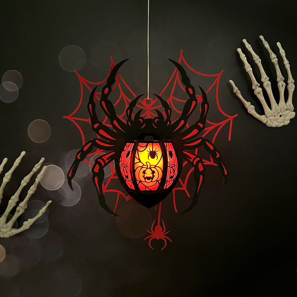 Halloween Spider 3 - 3D Halloween Paper Lantern File - Cricut File  - VEKTOR KRAFT