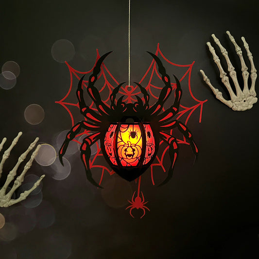 Halloween Spider 3 - 3D Halloween Paper Lantern File - Cricut File  - VEKTOR KRAFT