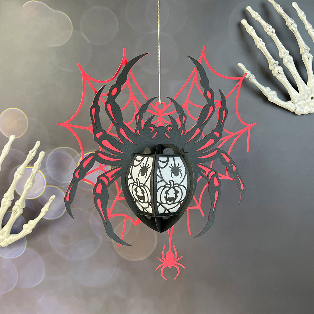 Halloween Spider 3 - 3D Halloween Paper Lantern File - Cricut File  - VEKTOR KRAFT