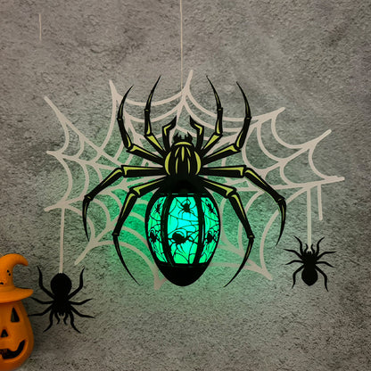 Halloween Spider 4 - 3D Halloween Paper Lantern File - Cricut File  - VEKTOR KRAFT
