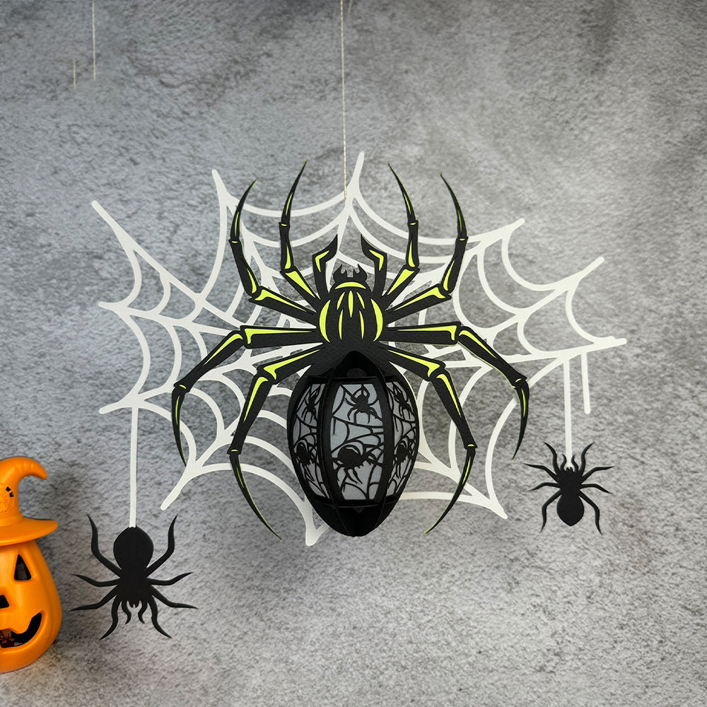 Halloween Spider 4 - 3D Halloween Paper Lantern File - Cricut File  - VEKTOR KRAFT