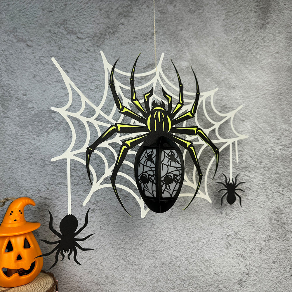 Halloween Spider 4 - 3D Halloween Paper Lantern File - Cricut File  - VEKTOR KRAFT