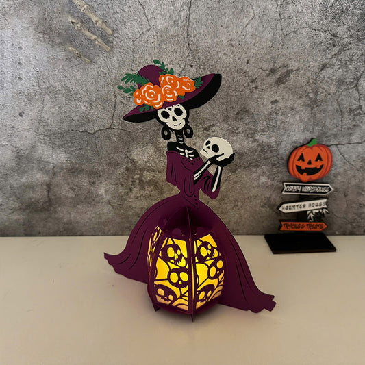 Catrina 2 - 3D Halloween Paper Lantern File - Cricut File  - VEKTOR KRAFT