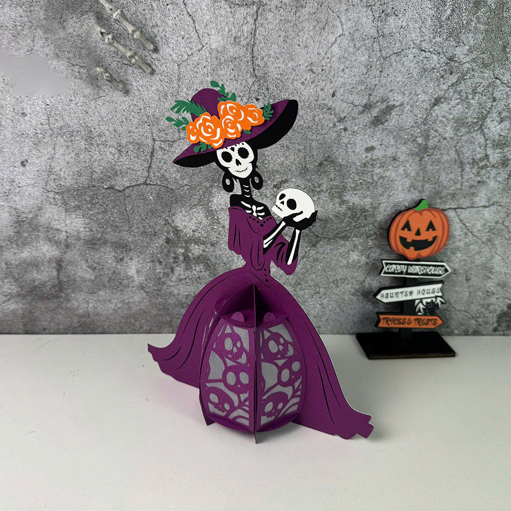 Catrina 2 - 3D Halloween Paper Lantern File - Cricut File  - VEKTOR KRAFT