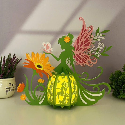 Spring Fairy - 3D Paper Cut Lantern File  - Cricut File  - VEKTOR KRAFT