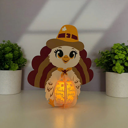 Turkey 2- 3D Thanksgiving Paper Lantern File  - Cricut File  - VEKTOR KRAFT