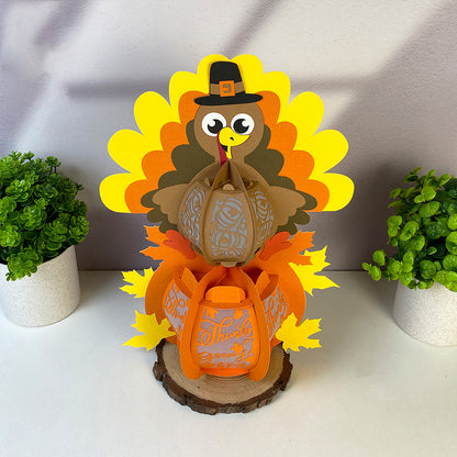 Turkey 3 - 3D Thanksgiving Paper Lantern File  - Cricut File  - VEKTOR KRAFT