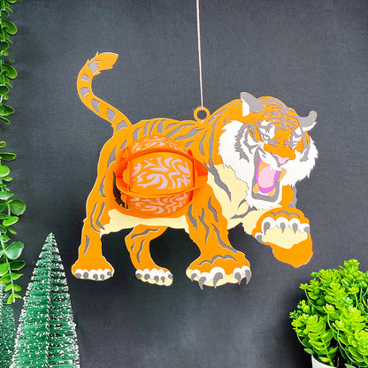 Tiger - 3D Animal Paper Cut Lantern File  - Cricut File  - VEKTOR KRAFT