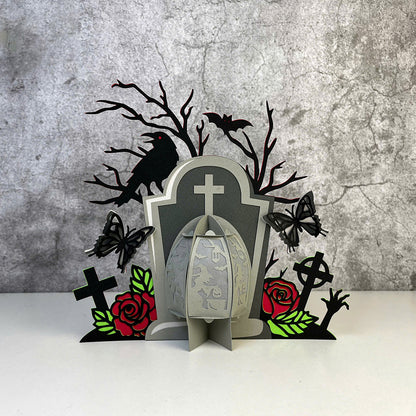 Tombstone 1 - 3D Halloween Paper Lantern File - Cricut File  - VEKTOR KRAFT