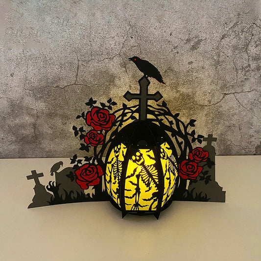 Tombstone 2 - 3D Halloween Paper Lantern File - Cricut File  - VEKTOR KRAFT