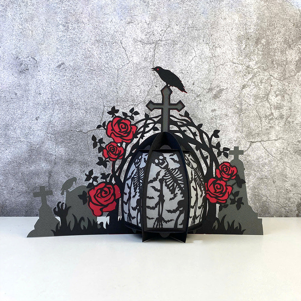 Tombstone 2 - 3D Halloween Paper Lantern File - Cricut File  - VEKTOR KRAFT