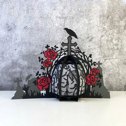 Tombstone 2 - 3D Halloween Paper Lantern File - Cricut File  - VEKTOR KRAFT