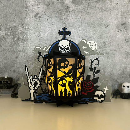 Tombstone 3 - 3D Halloween Paper Lantern File - Cricut File  - VEKTOR KRAFT