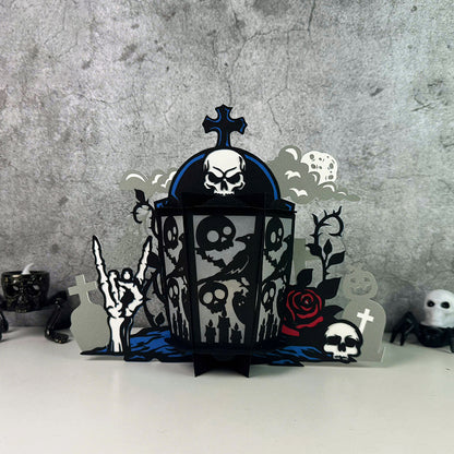 Tombstone 3 - 3D Halloween Paper Lantern File - Cricut File  - VEKTOR KRAFT