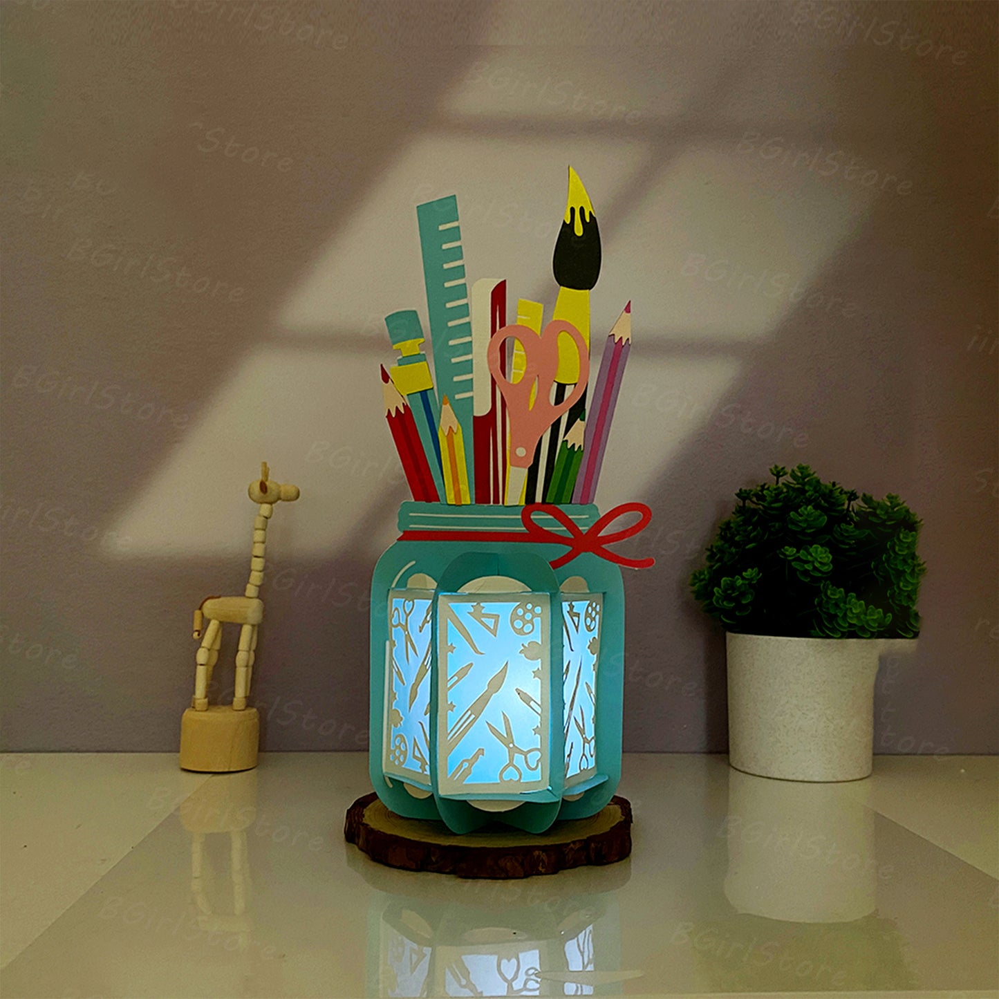 Tools Jar - 3D Paper Cut Lantern File  - Cricut File  - VEKTOR KRAFT