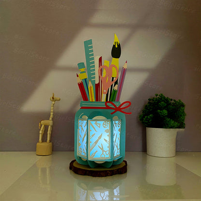 Tools Jar - 3D Paper Cut Lantern File  - Cricut File  - VEKTOR KRAFT