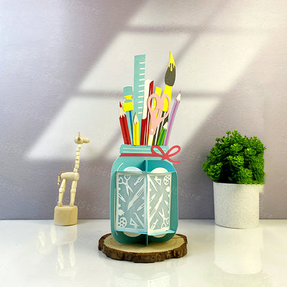 Tools Jar - 3D Paper Cut Lantern File  - Cricut File  - VEKTOR KRAFT