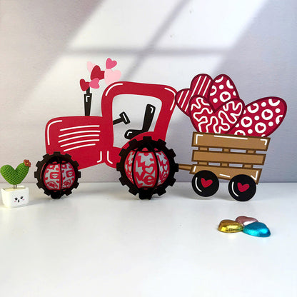 Tractor Love - 3D Valentine Paper Lantern File  - Cricut File  - VEKTOR KRAFT