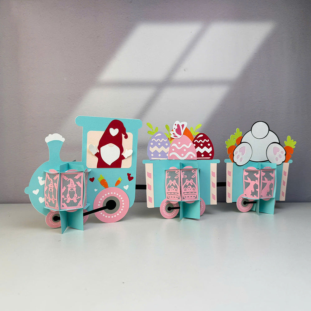 Train Easter - 3D Easter Paper Lantern File  - Cricut File  - VEKTOR KRAFT