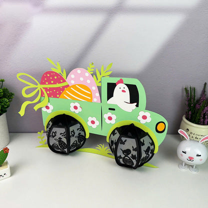 Truck Easter - 3D Easter Paper Lantern File  - Cricut File  - VEKTOR KRAFT