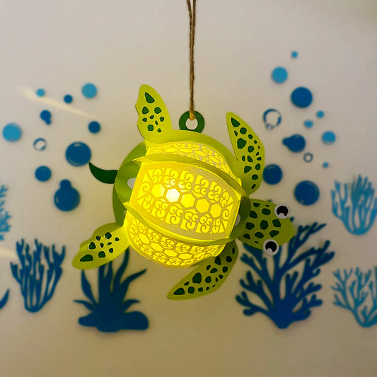 Turtle - 3D Animal Paper Cut Lantern File  - Cricut File  - VEKTOR KRAFT