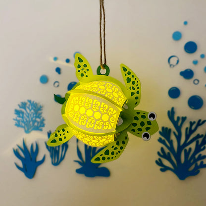 Turtle - 3D Animal Paper Cut Lantern File  - Cricut File  - VEKTOR KRAFT