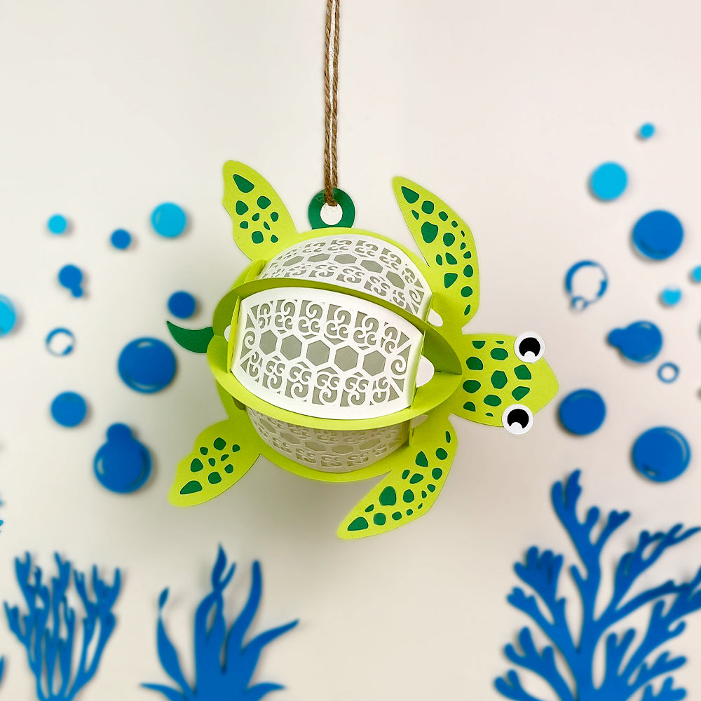 Turtle - 3D Animal Paper Cut Lantern File  - Cricut File  - VEKTOR KRAFT
