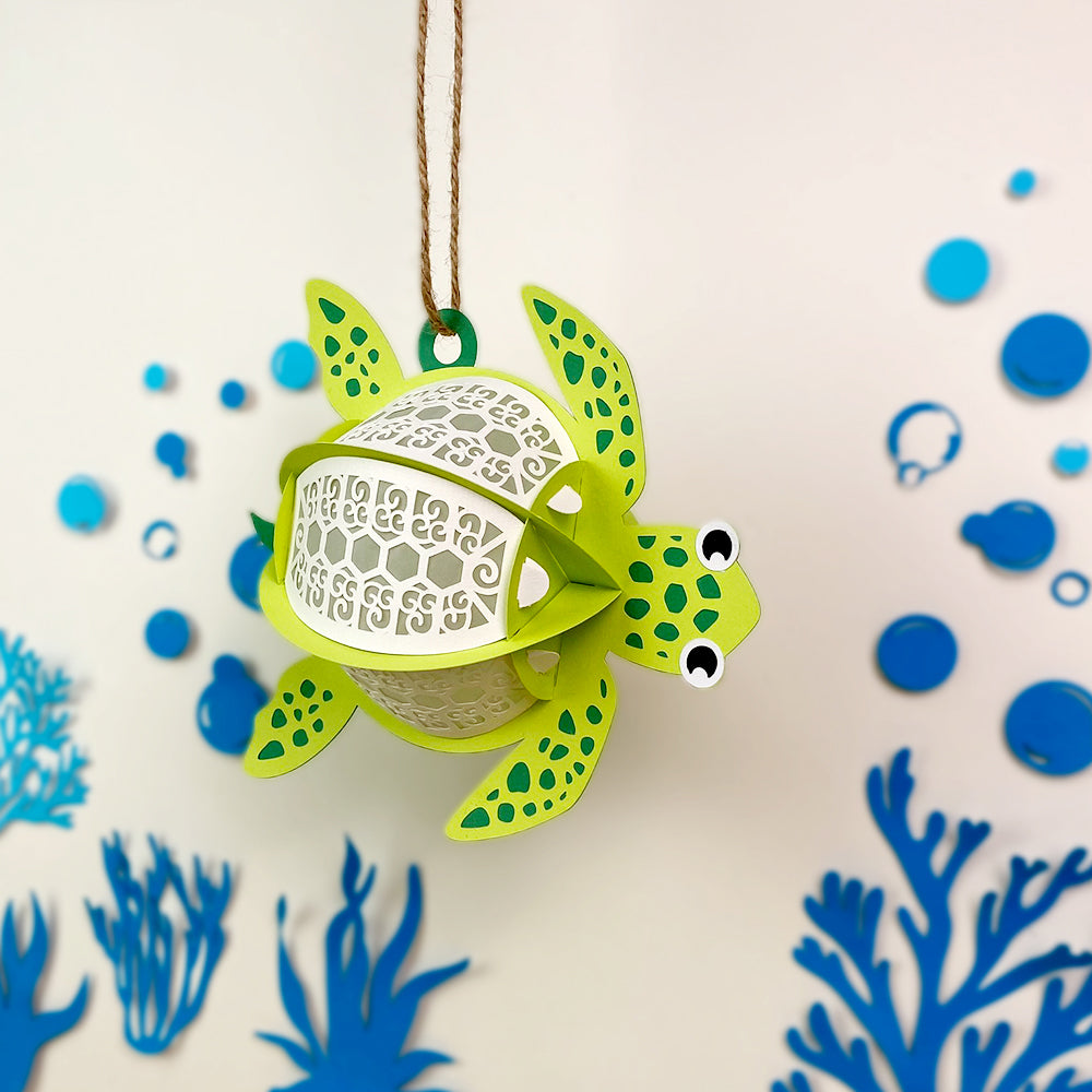 Turtle - 3D Animal Paper Cut Lantern File  - Cricut File  - VEKTOR KRAFT